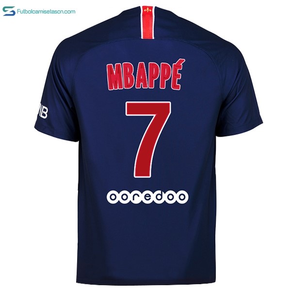 Camiseta Paris Saint Germain 1ª Mbappe 2018/19 Azul
